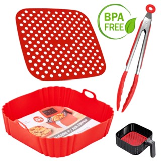 Kit Protetor Airfryer Forma Com Tapete Pegador Silicone 21 cm BPA Free Fritadeira Elétrica Air Fryer em Oferta na Shopee