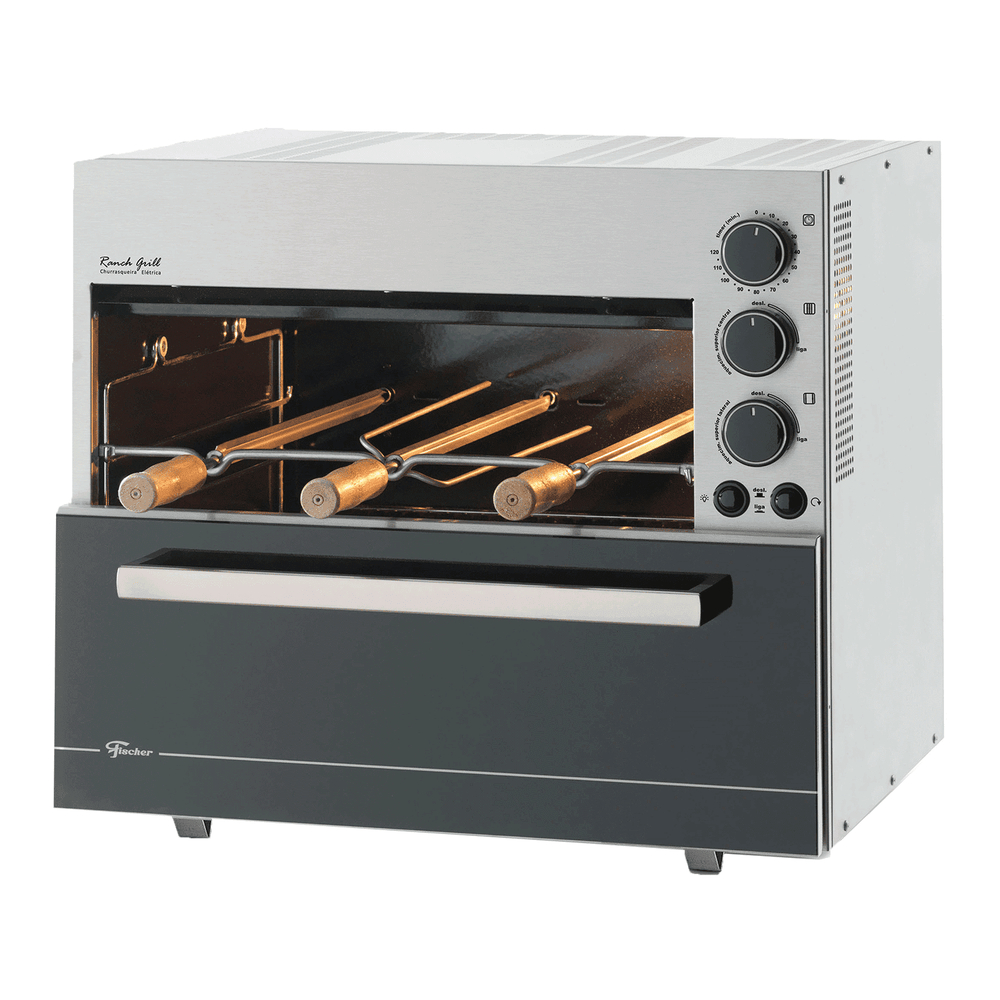 Churrasqueira Elétrica Fischer 3 Espetos Ranch Grill 18124-19259 220V em Oferta na Shopee