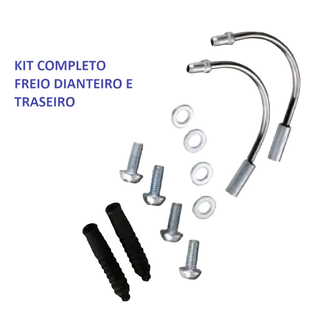 Kit Montagem V-brake Tubo Guia Fixador Com Borracha  Sanfona Acabamento Completo Bike Bicicleta em Oferta na Shopee