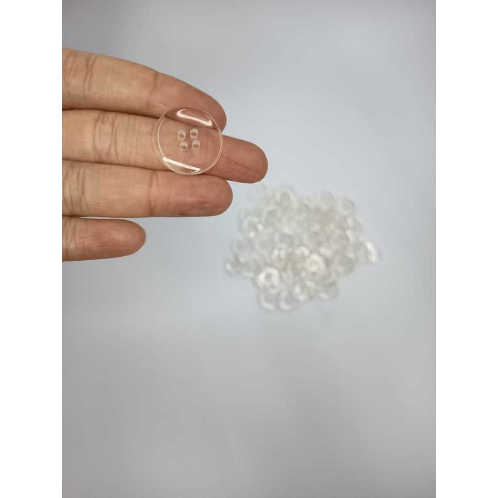 Botão de Camisa Transparente Tam 34 (21,59) Pacote com 144 Unidades