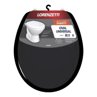 Assento Sanitario Preto Oval Universal Lorenzetti Injetado Reforçado Não Trinca em Oferta na Shopee
