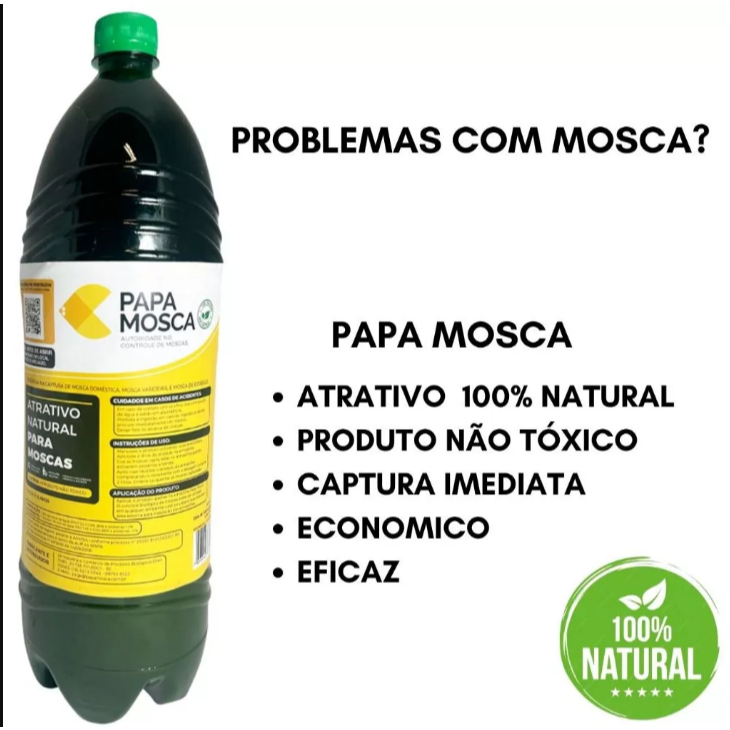 Líquido Atrativo - 2 litros - Papa Mosca