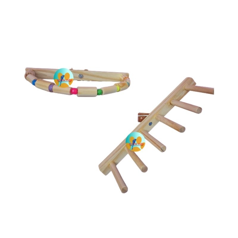 kit de brinquedos para calopsita e periquito - Escada para viveiro - poleiro externo Flexível - poleiro plataforma