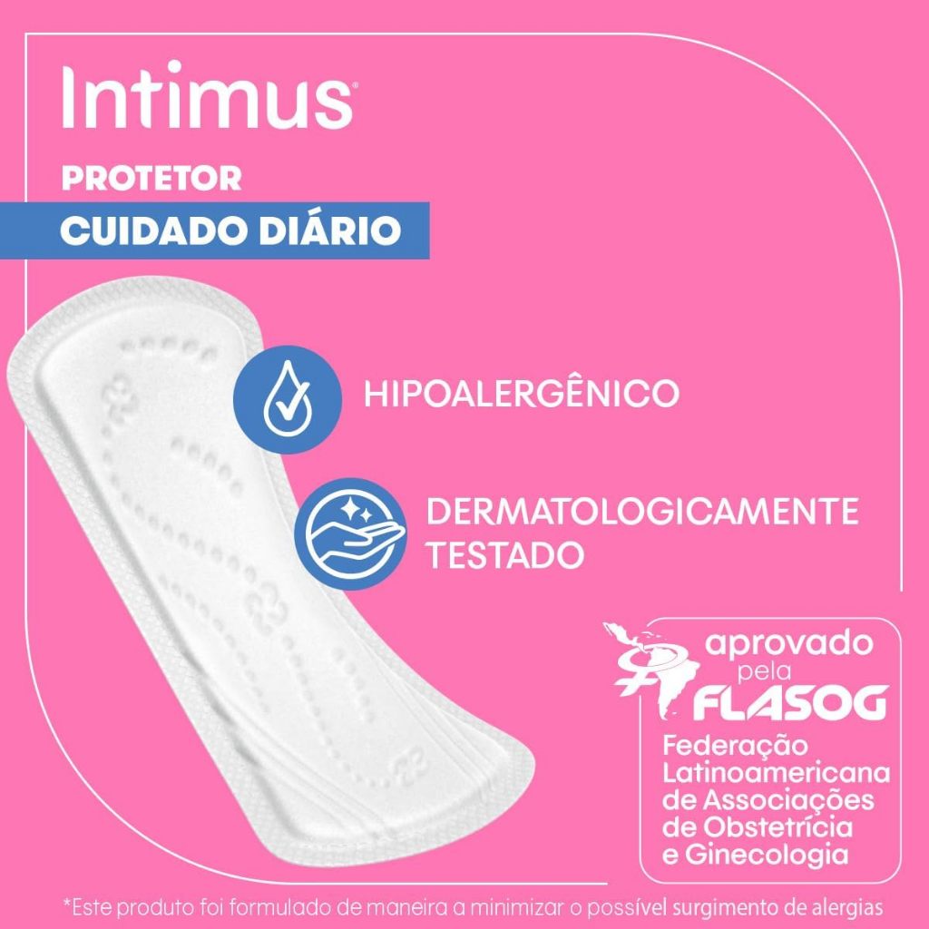 Protetor Diário Intimus Cuidado Diário Sem Abas Sem Perfume Leve 40 Pague 35 Unidades