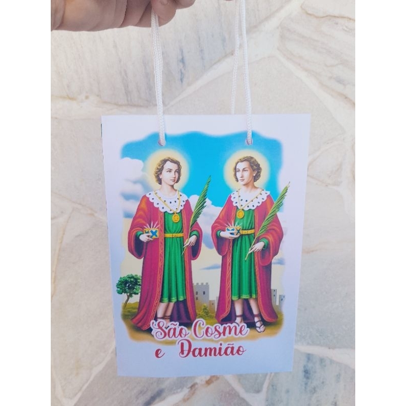Sacolinha M tema São Cosme e Damião/ Sacolinha para doces/Cosme e Damião