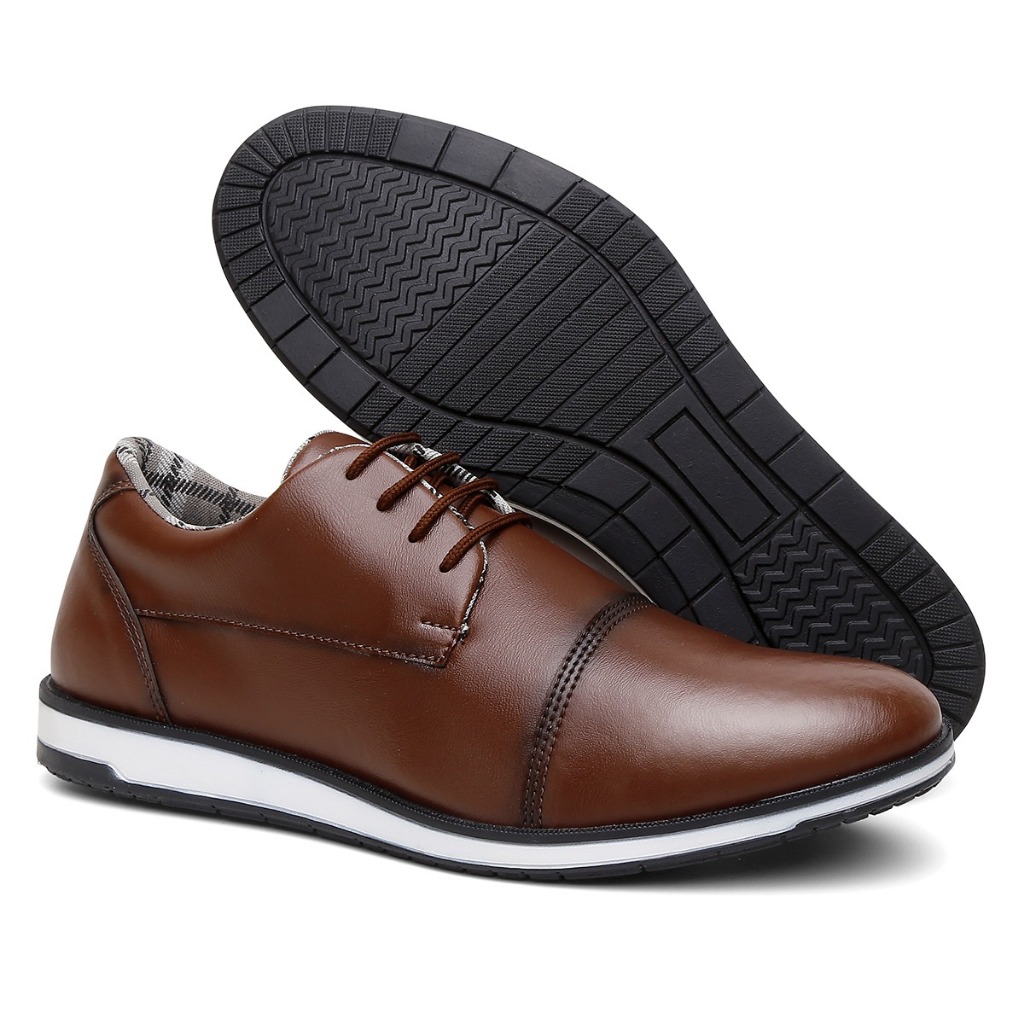 Sapato Oxford Masculino Casual com Cadarço Leve Confortável e Elegante