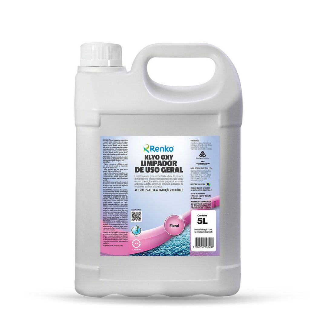 Klyo Oxy Floral Limpador Uso Geral 5l Renko