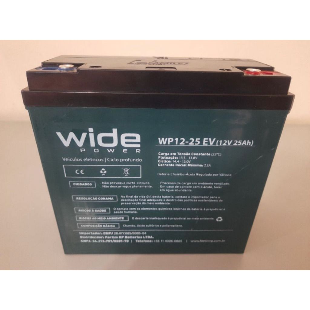 KIT 4 BATERIA SELADA CICLO PROFUNDO RECARREGAVEL 12V 25AH - 6 DZM 20 - 6 DZM 25 - 6 DZM 27 - 6 DZM 28.