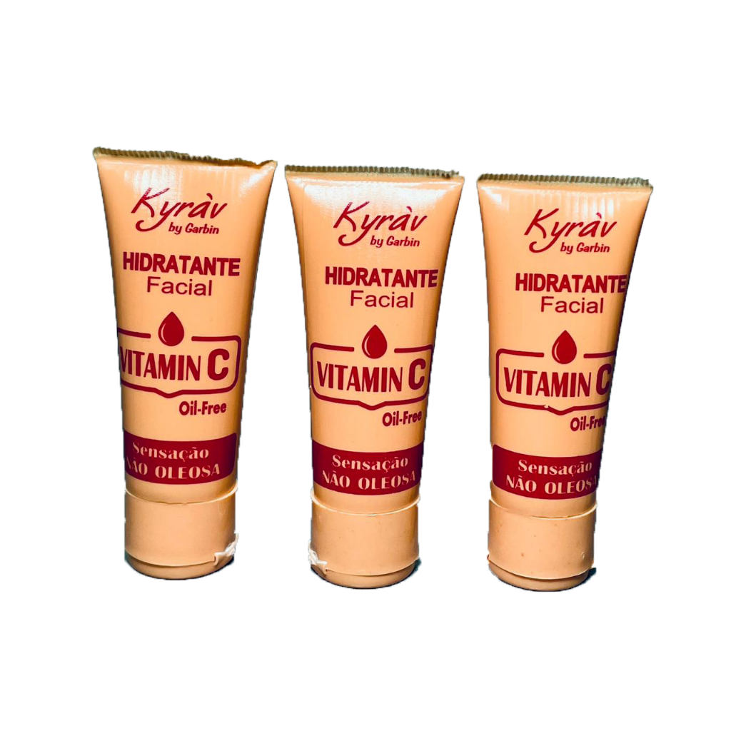 Kit 03 Hidratante Facial Kyráv com Vitamina C - Oil Free em Oferta na Shopee
