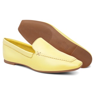Mocassim Loafer Feminino Couro Legítimo Sb Shoes Dobrável Confortável Bico Quadrado Várias Cores em Oferta na Shopee