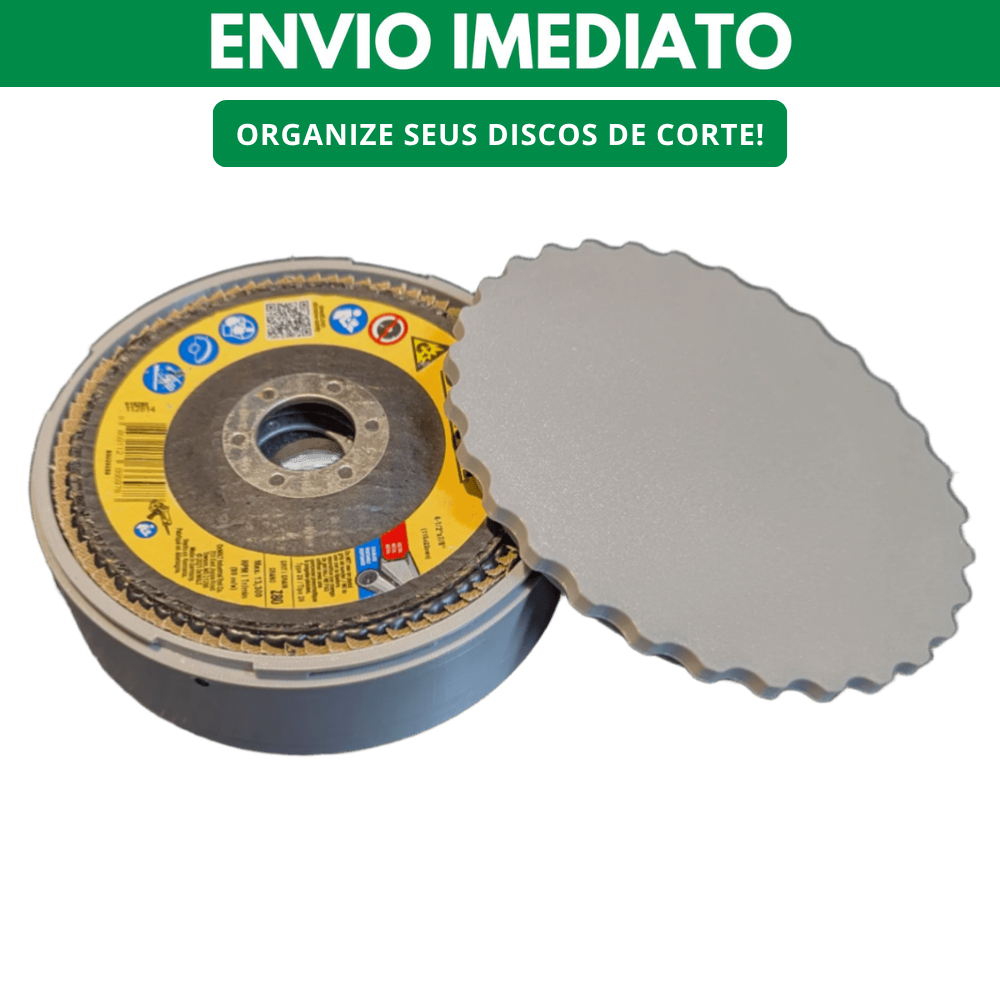 Organizador de Discos Esmerilhadeira Angular 4" - 4.1/2" - 5" em Oferta na Shopee