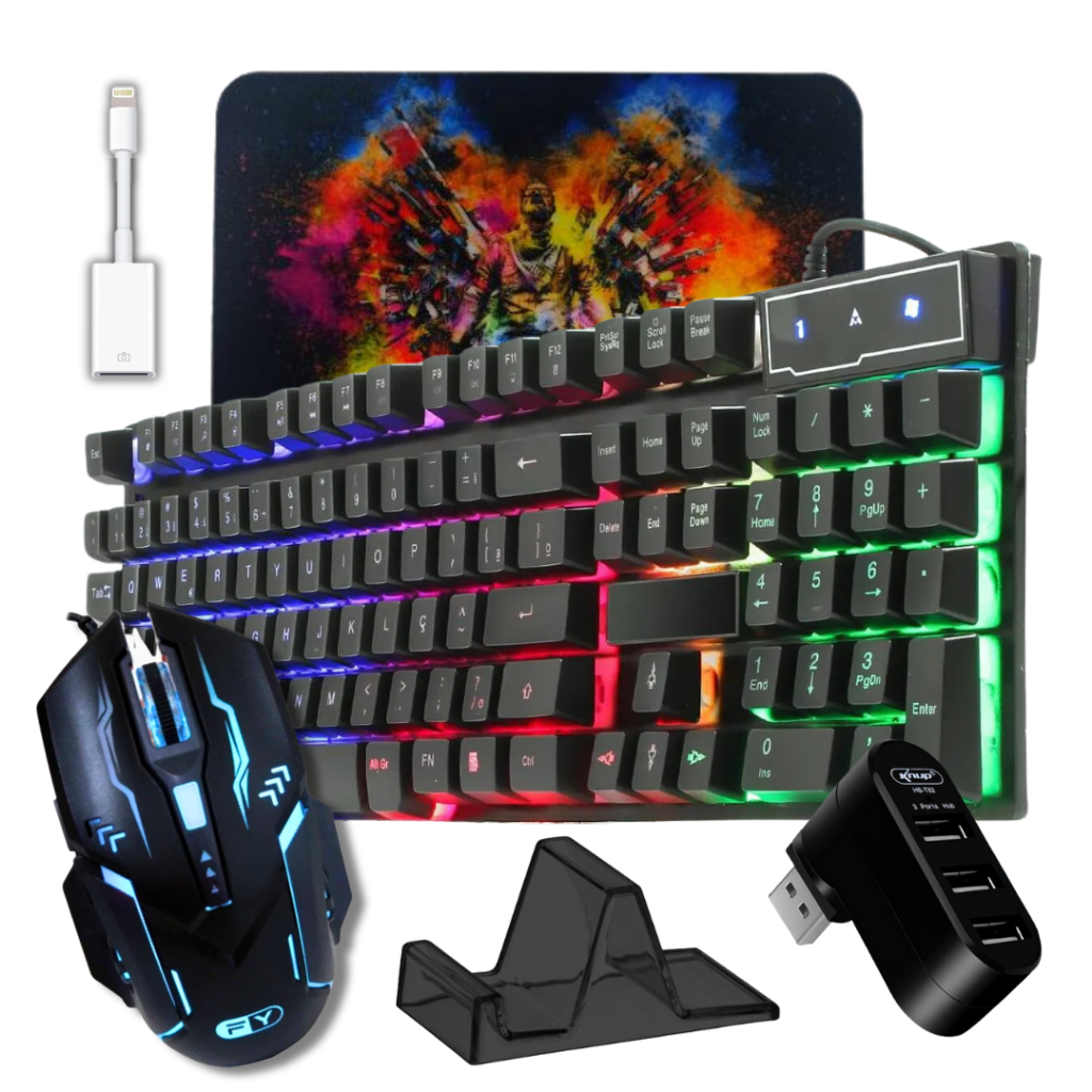 Kit Gamer Mobilador Teclado Mouse Free Fire P/celular iPhone