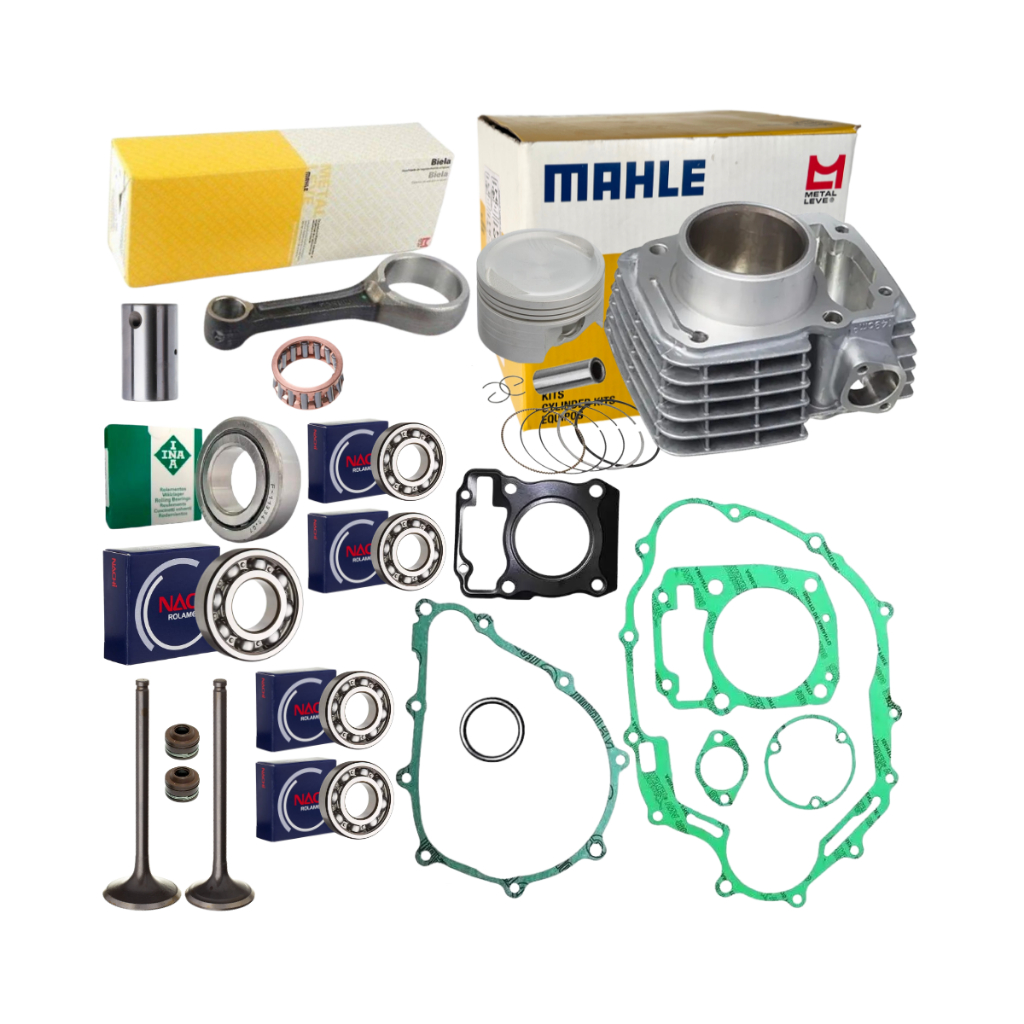 Kit Cilindro Motor Metal Leve CG 150 Titan 150 Fan 150 Biela Juntas Válvulas Rolamentos