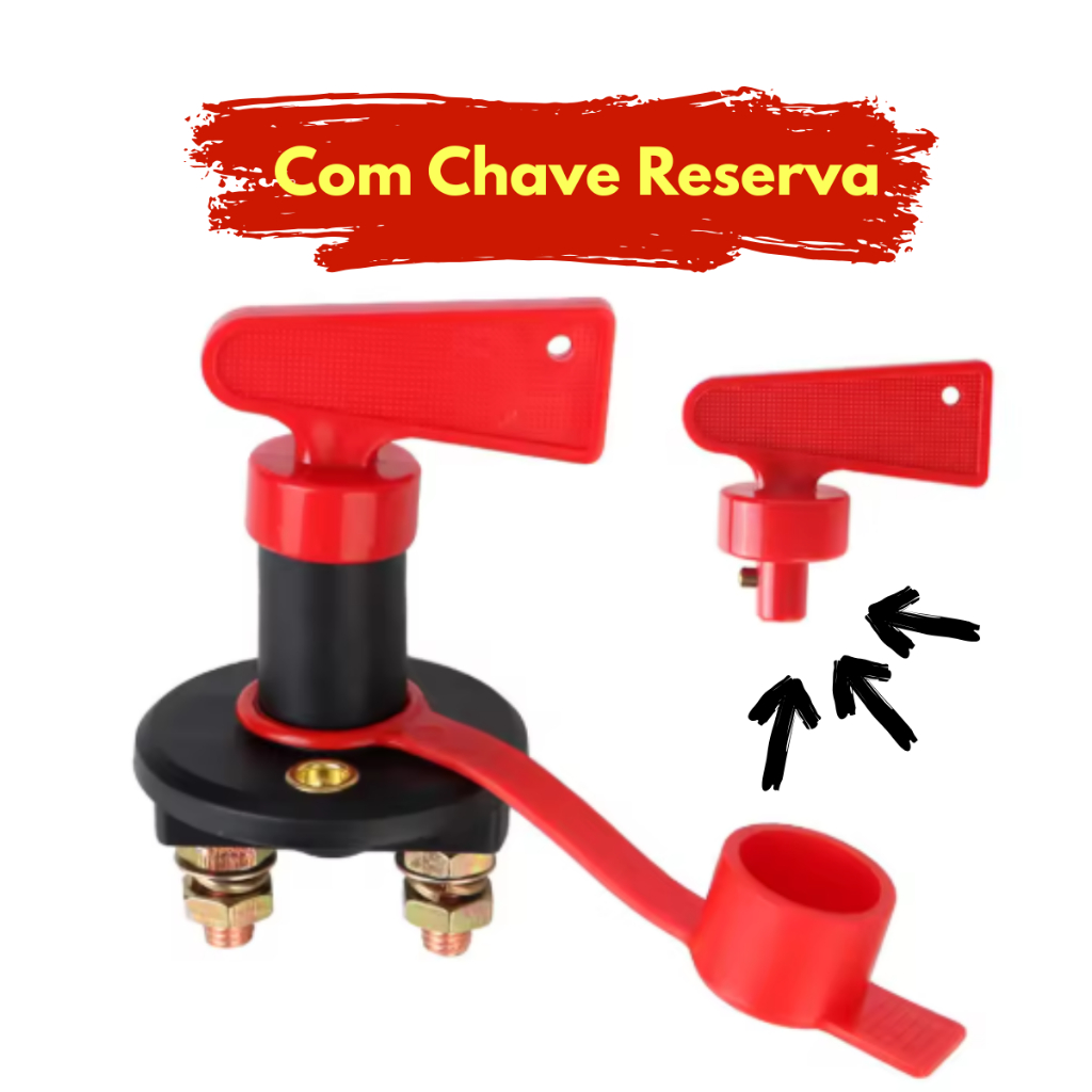 Interruptor Chave Geral 12V Corta Corrente Bateria em Oferta na Shopee