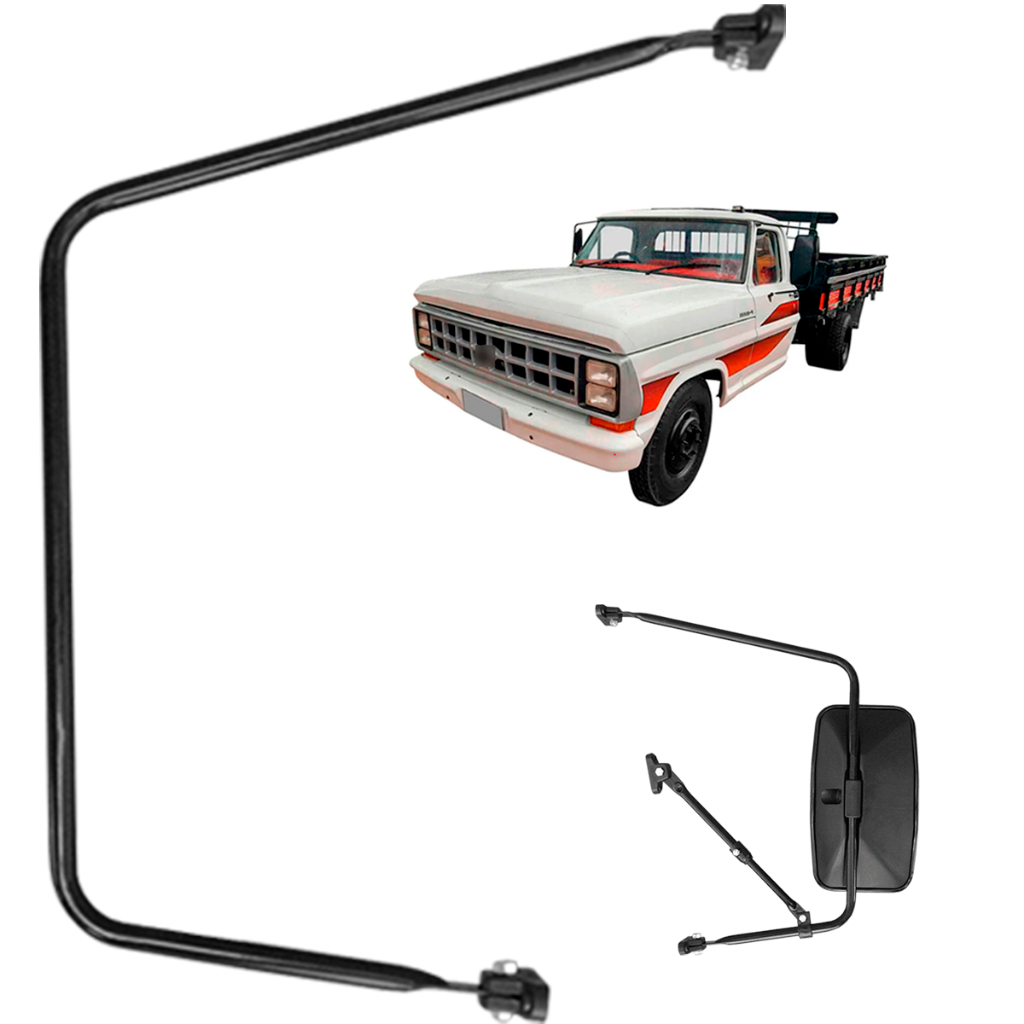 Par Tirante Suporte Espelho Retrovisor Ford F-4000 Até 1998