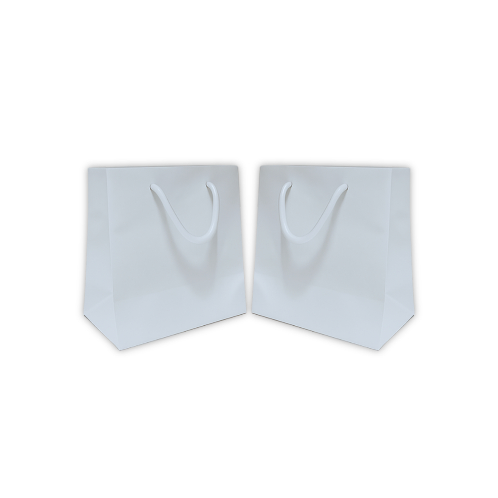 Kit Sacola de Papel - Branca 10x10x6cm- 50 Unidade em Oferta na Shopee