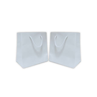 Kit Sacola de Papel - Branca 10x10x6cm- 50 Unidade em Oferta na Shopee