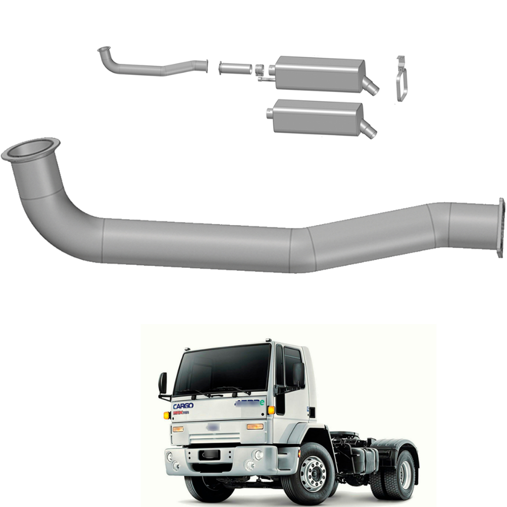 Tubo Cano Escapamento Ford Cargo 4432e / 5032e - Euro 3
