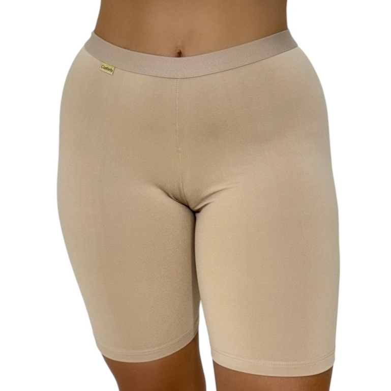 Bermuda Segunda Pele Anágua Lingerie Feminina Com Elástico Na Cintura