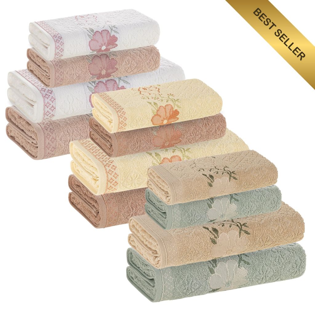 Jogo De Toalhas Karsten 4 Pçs Yuna 100% Algodão Grossa Excelente Absorção 430g/m² em Oferta na Shopee