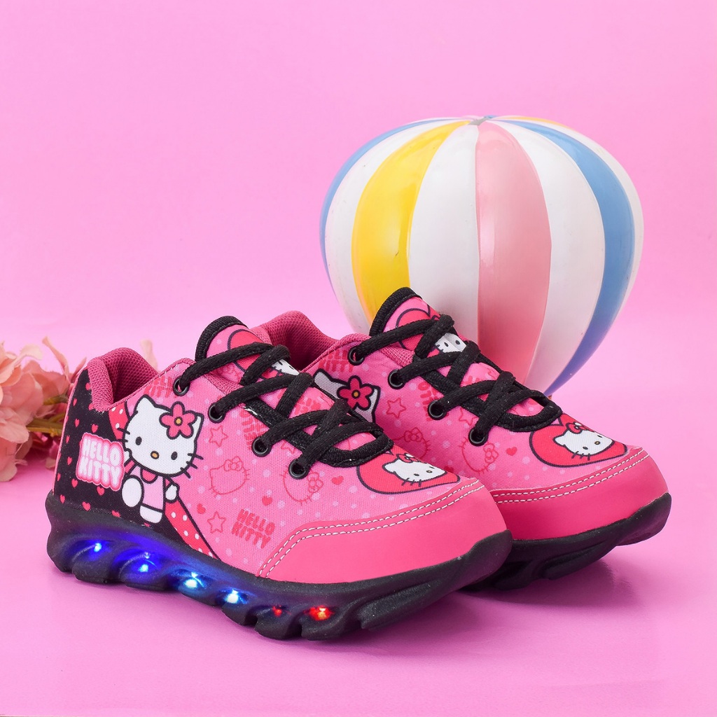 Tênis Infantil LED HELLOKIT de Menina com Led Luzinha Personagem bebe Rosa luzes coloridas 25 ao 32 em Oferta na Shopee