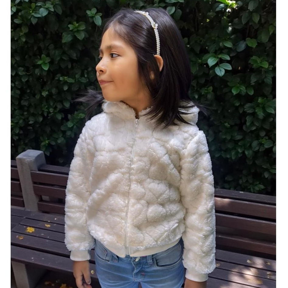 Blusa Casaco Infantil Menina Peluciado Teddy - Com Ziper 2-8 ANOS