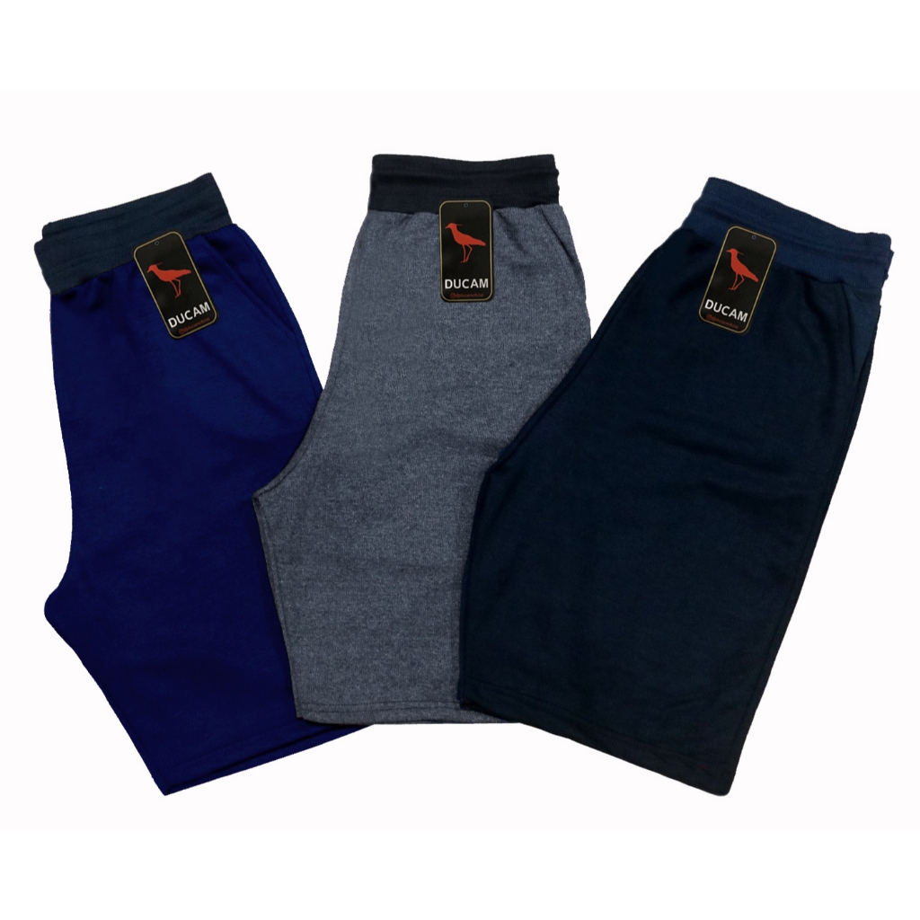Kit 3 Bermudas Moletom Masculino Cores Sortidas Ducam Treino Academia - Men Clothes