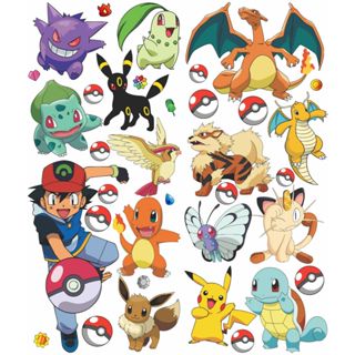 Adesivo Decorativo Parede Pokemon (cod.adppq25) em Oferta na Shopee