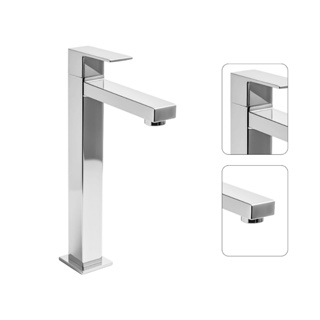 Torneira Quadrado de Banheiro Alta Fria Cromada Inox 1/4 de volta Aço Inox em Oferta na Shopee