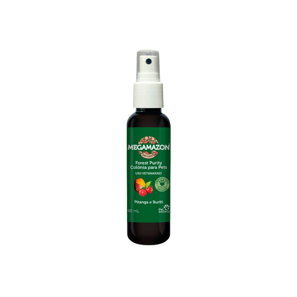 Colônia Pet Society Megamazon Forest Purity Pitanga e Buriti Cães e Gatos 60mL