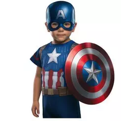 Fantasia Infantil Capitão América Com Escudo Realista