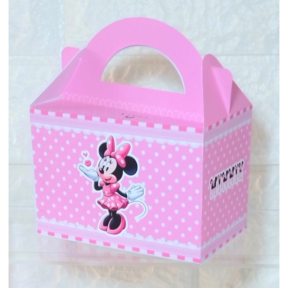 Caixa Maleta Minnie rosa Semi-montada-Caixa personalizada-Lembrancinha personalizada-Lembrancinha de aniversário-Festa