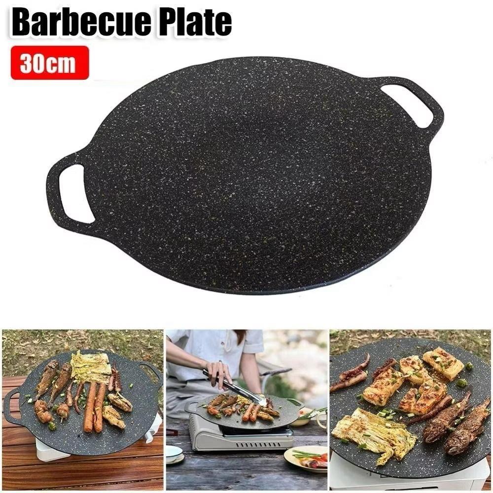 Churrasqueira Redonda Antiaderente De 1 Peça Coreana Com Bandeja Para Churrasco , Adequada Fogões Domésticos Ao Ar Livre
