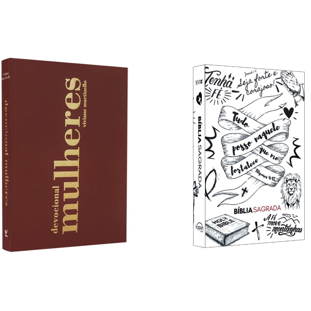 Kit Devocional Mulheres + Biblia Sagrada NVI | Jovem Cristao Branca em Oferta na Shopee
