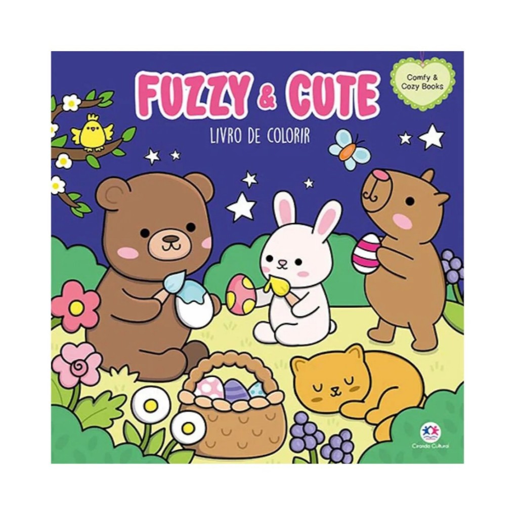 Livro de Colorir - Fuzzy and Cute - Capa Flexivel em Oferta na Shopee