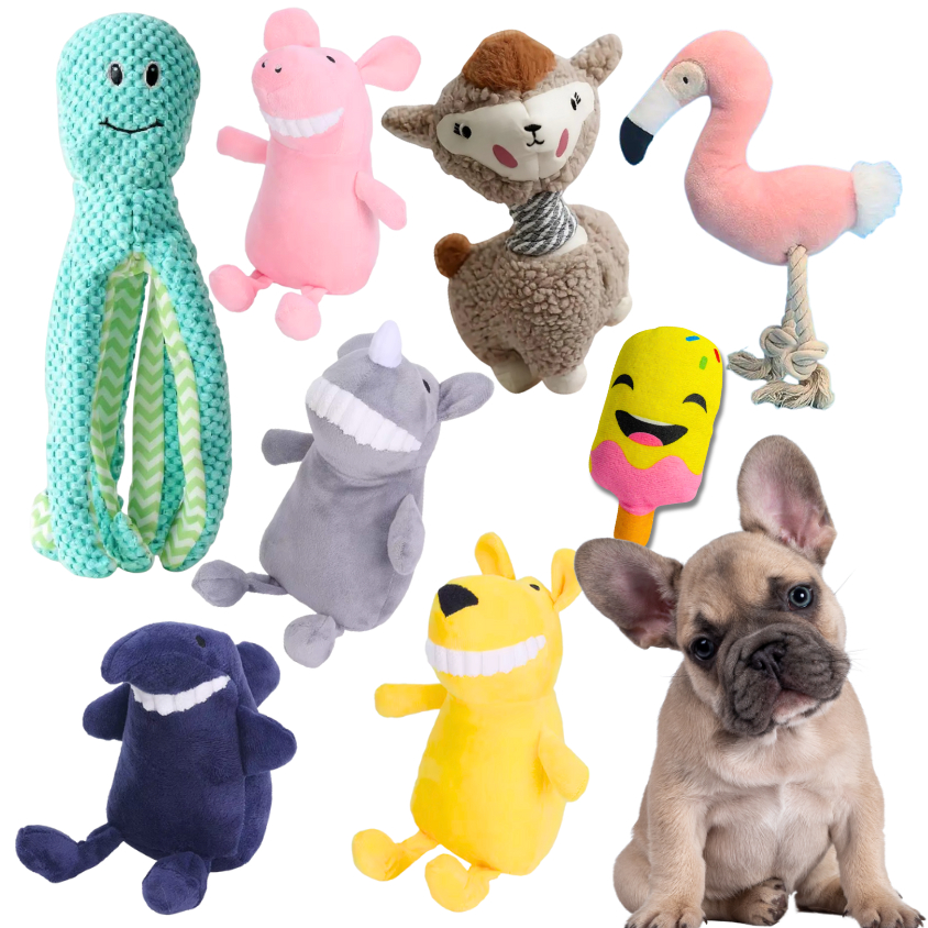 Bichinho de Pelúcia Brinquedo de Cachorro Mordedor com Apito Animais de estimação Para Cães Pet em Oferta na Shopee