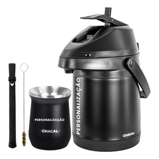 Kit Tereré Chacal Garrafa Térmica 2.5L Copo Bomba - Seu Nome em Oferta na Shopee