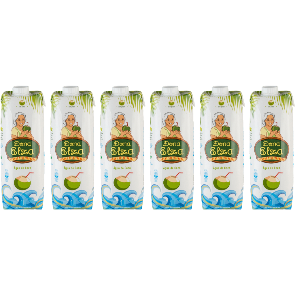Água De Coco Dona Elza Poty 1L - 6 Unds
