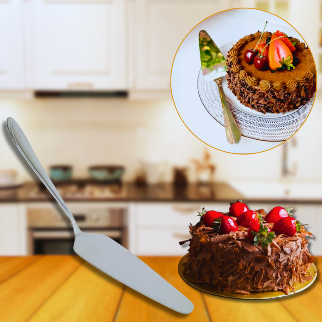 ESPÁTULA BOLO INOX Cortar Cozinha Culinária Confeitaria Doce 25cm