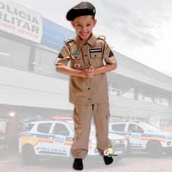 FANTASIA POLICIA MILITAR UNISSEX GB INFANTIL/JUVENIL