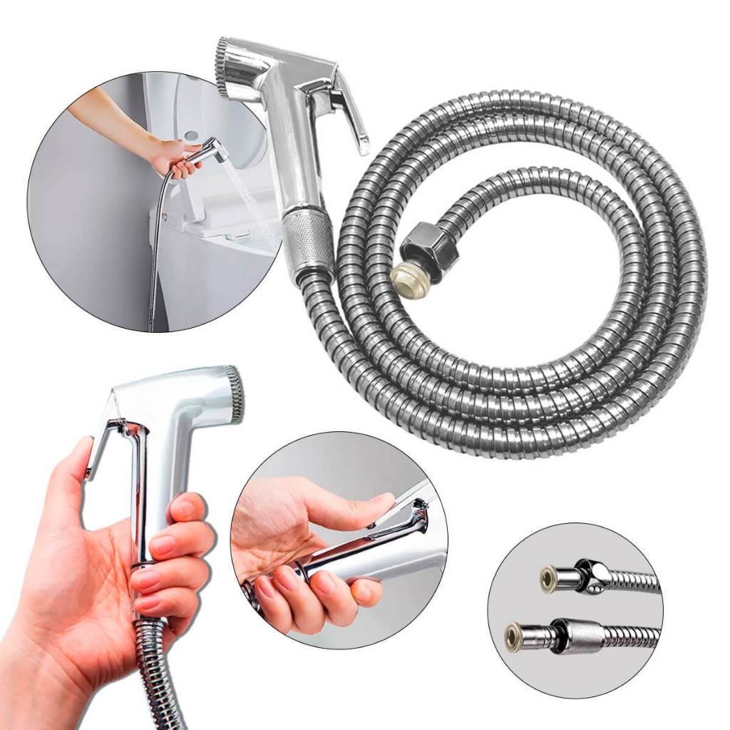 Ducha Higiênica Cromada com Registro de Abertura Rápida