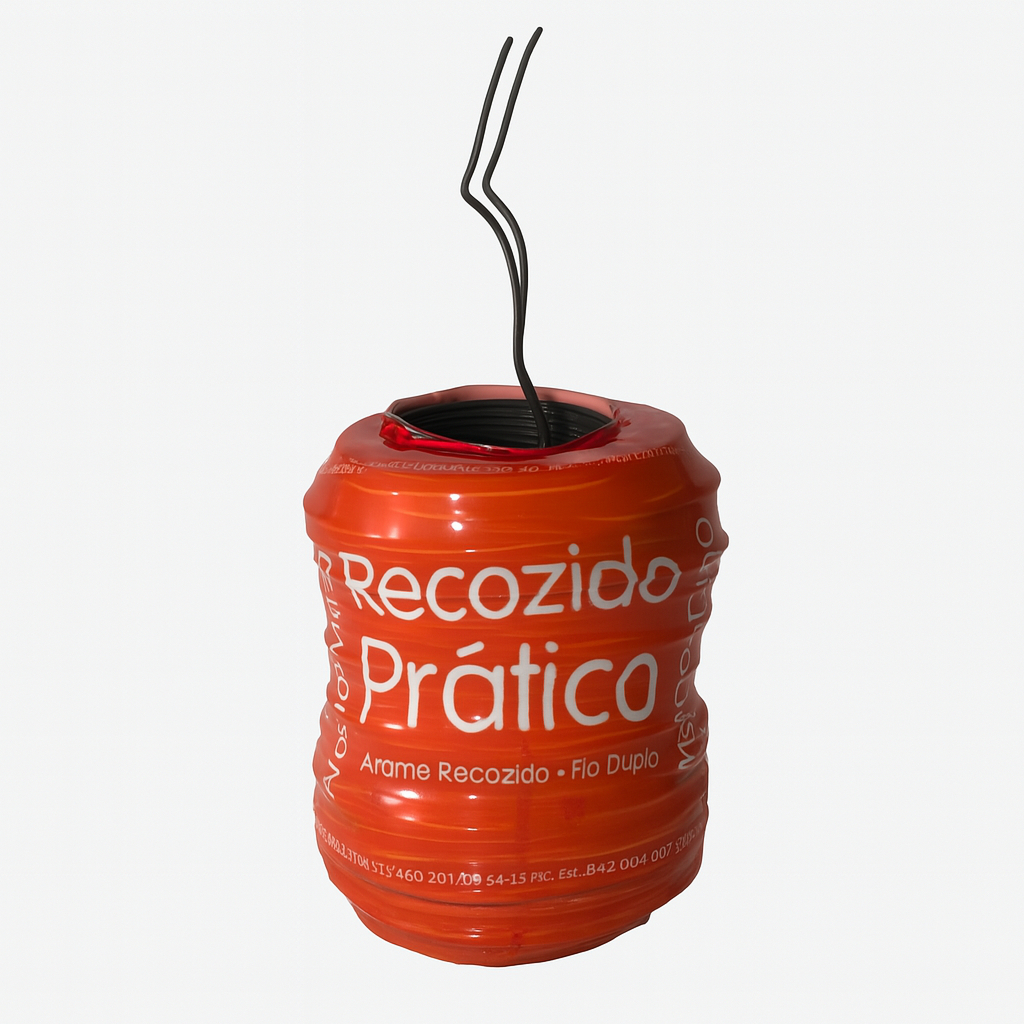 Arame Recozido BWG 18 1,24mm – 2 Rolos 0,5kg (1kg) Fio de Amarração Construção Civil ArcelorMittal