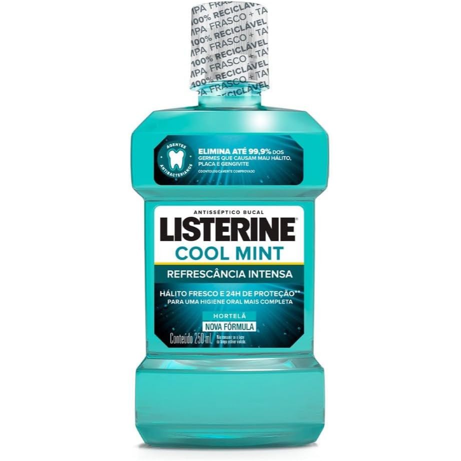 Enxaguante Bucal Listerine Cool Mint 250ml em Oferta na Shopee