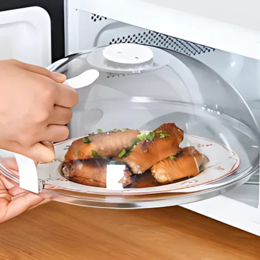Tampa De Alimentos Anti Respingo Para Microondas Com Válvula Saída De Vapor Alça De Plástico Protetora Prato Micro-ondas em Oferta na Shopee