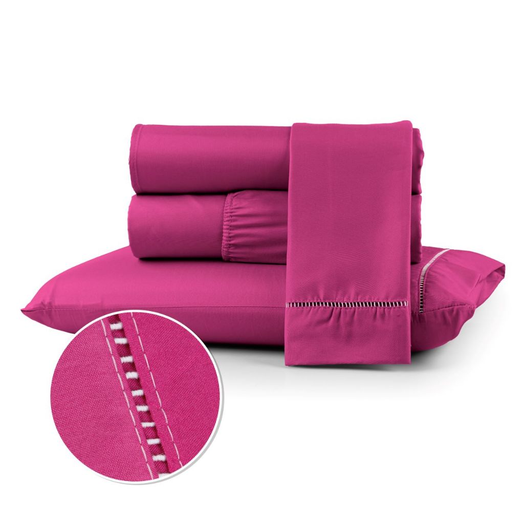 Jogo de Lençol Casal 3 peças Queen Solteiro King Berço 400 Fios Micropercal Com Ponto Palito