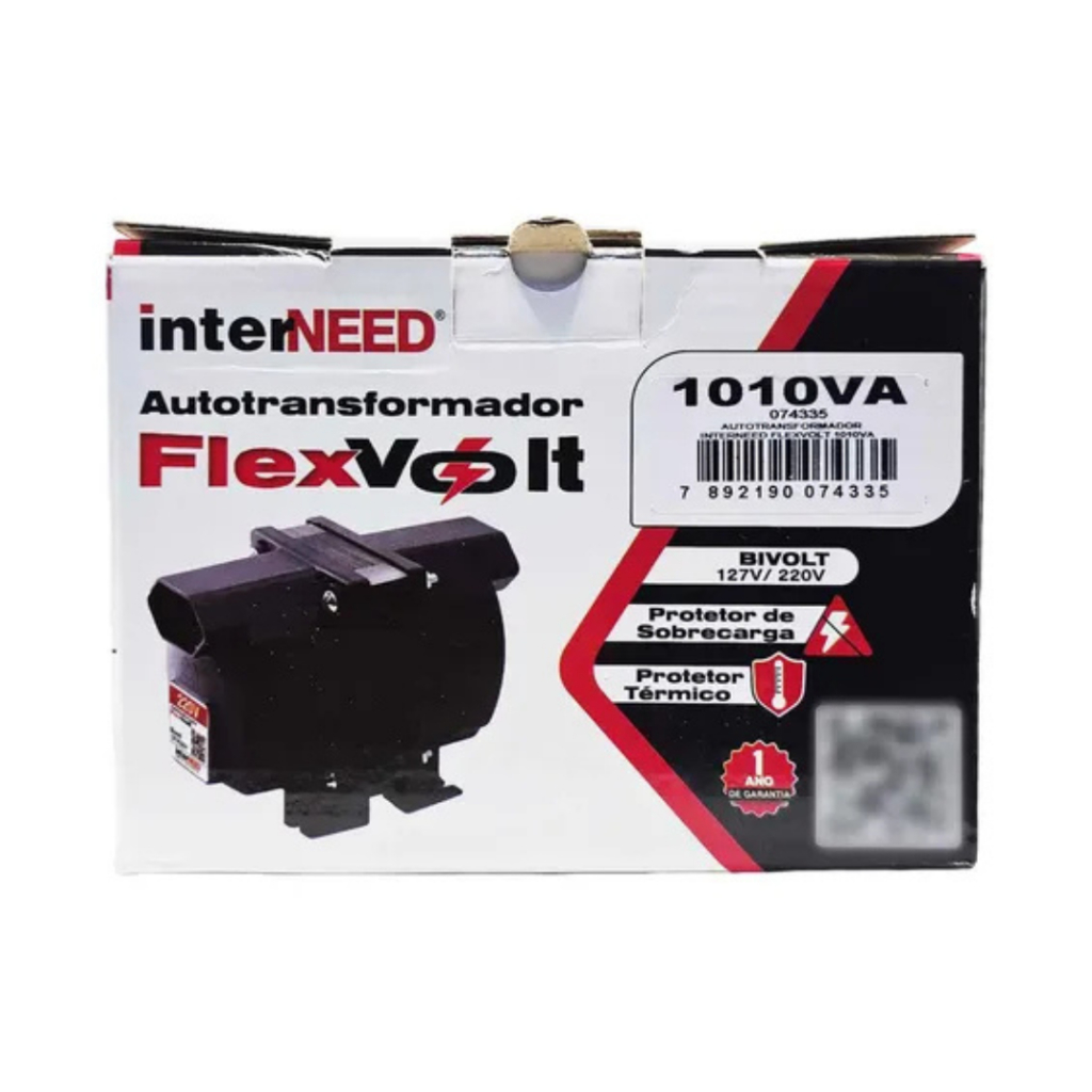 Autotransformador Flexvolt Interneed 1010VA 110V/220V Casa Apartamento Condomínio Circuito Energia Elétrica