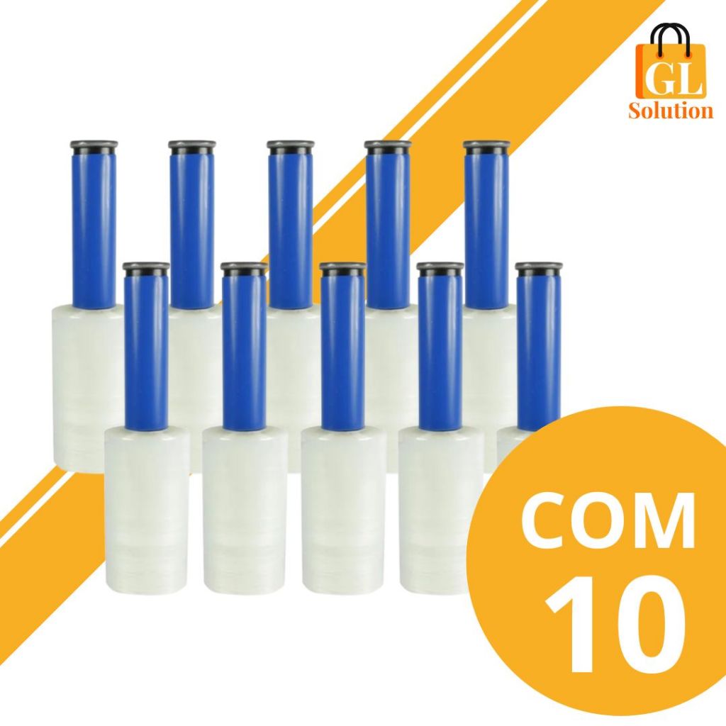 Rolo De Filme Stretch Com Aplicador - 10 Unidades