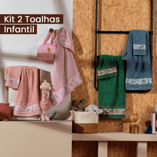 Jogo/Kit 2 Toalhas de Banho Infantil Soft Baby Kids 100 % Algodão Meninos Meninas Aveludada Luxo em Oferta na Shopee