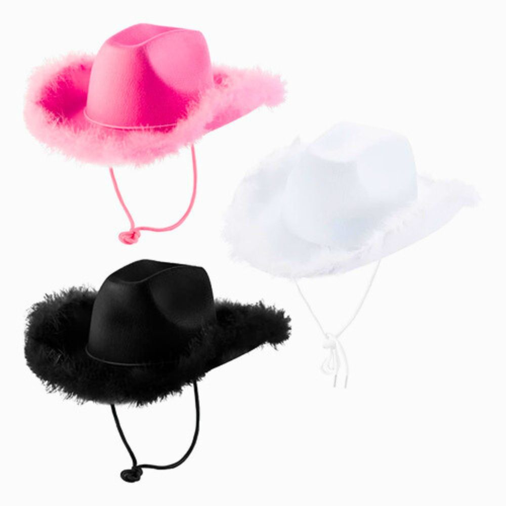 Chapéu Cowboy Vaqueiro Plumas Estilo Country Boiadeira