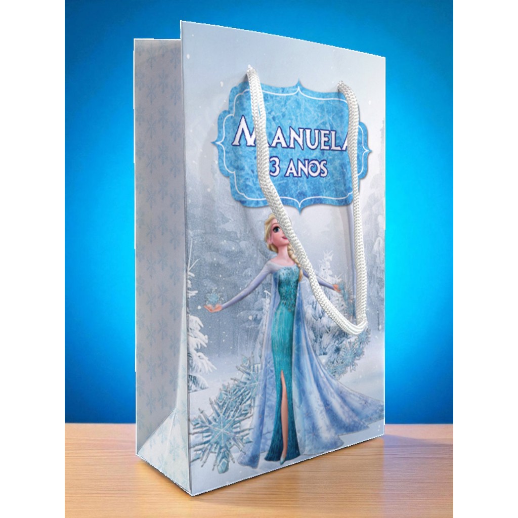 Sacolinha Frozen Personalizada Kit Festa Lembrancinha Kit Festa Princesa Princesas Sacola Elsa Anna
